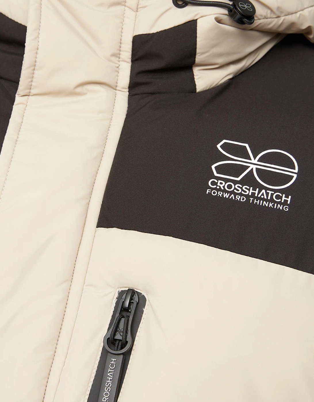 Crosshatch Squadage Panel Jacket Mens Stone