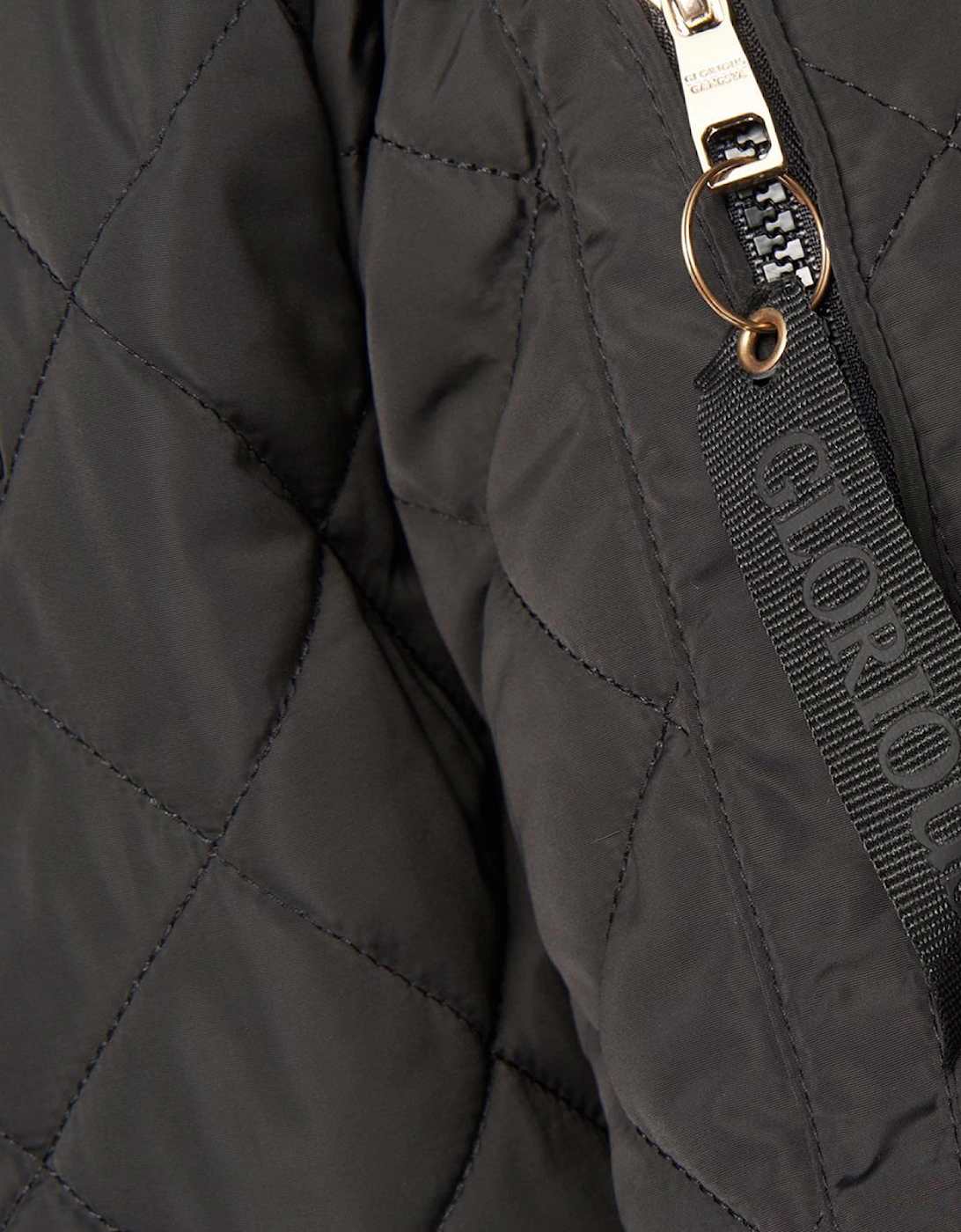 Glorious Gangsta Moritzio Quilted Bomber Jacket Mens Black