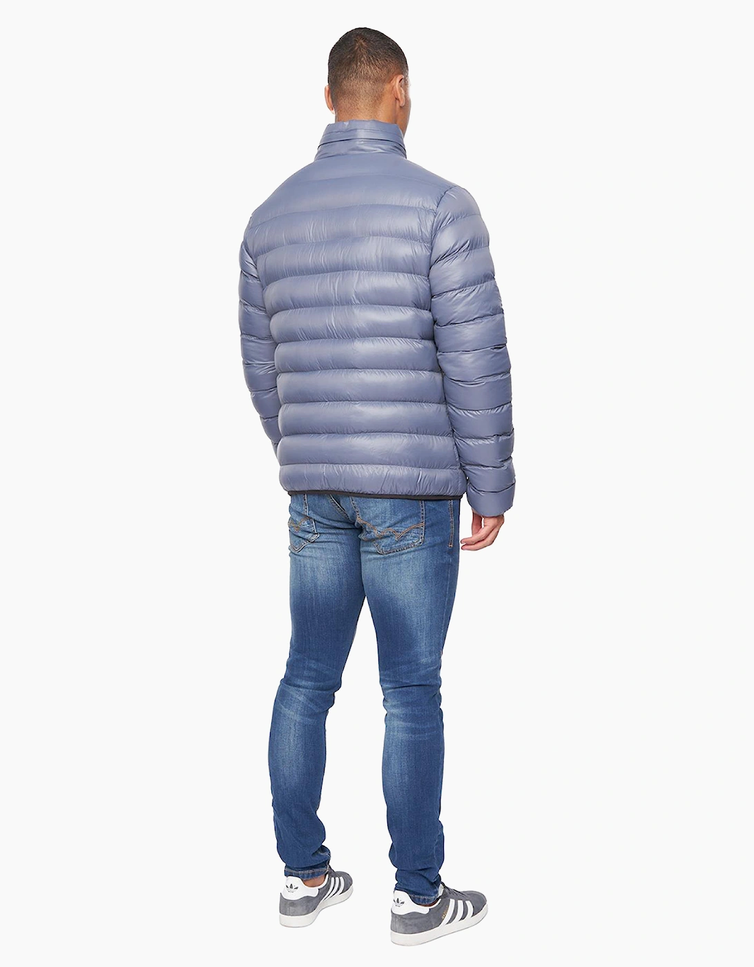 Duck And Cover Shemmy Two Quilted Jacket Mens Denim Blue