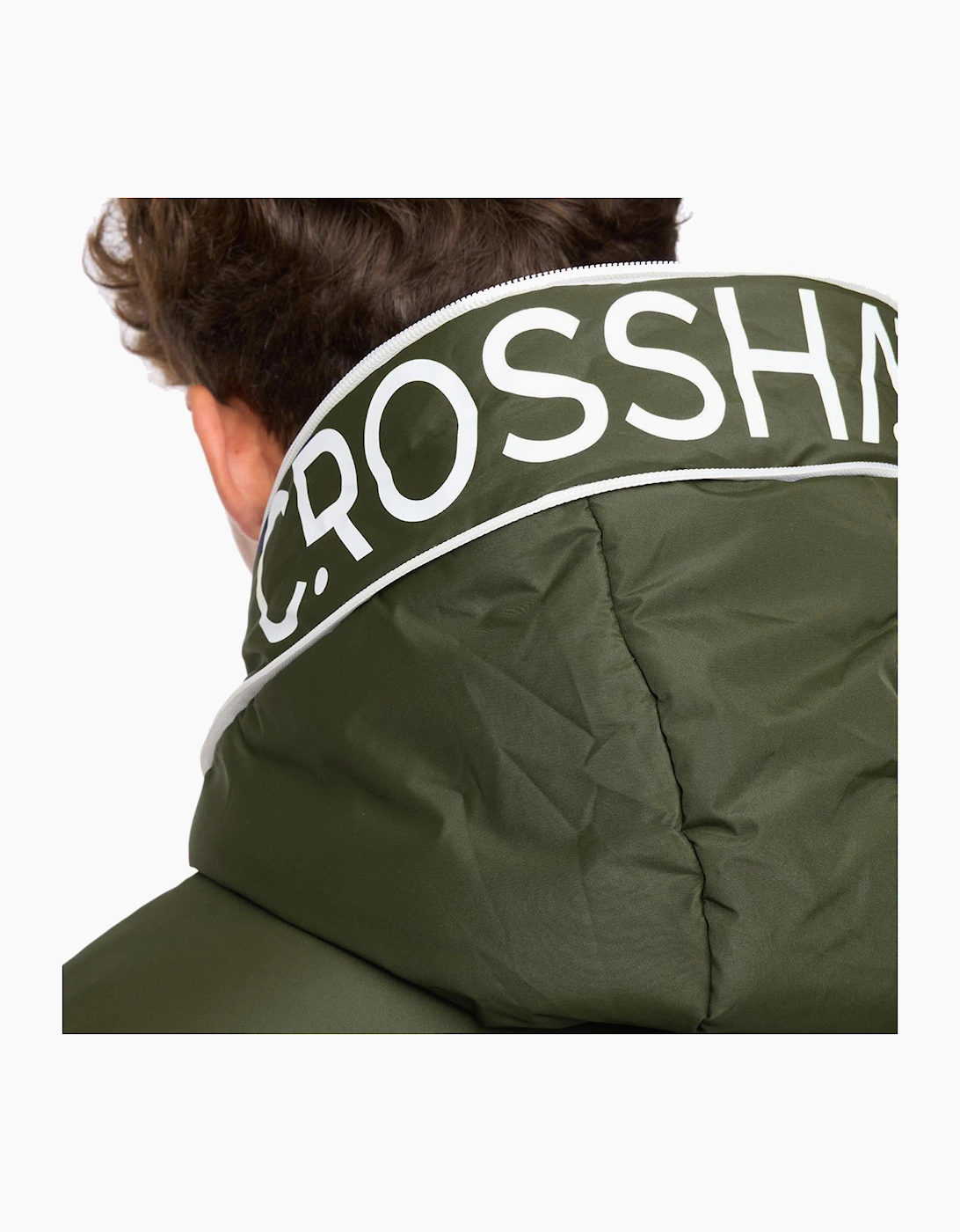 Crosshatch Sandbox Hooded Jacket Mens Olive