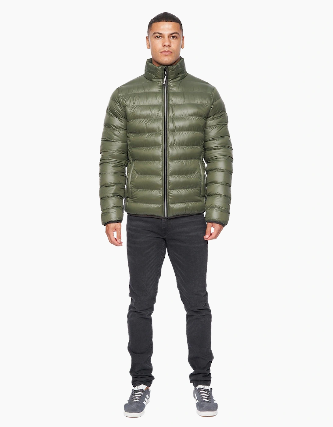 Duck And Cover Shemmy Two Quilted Jacket Mens Dark Olive