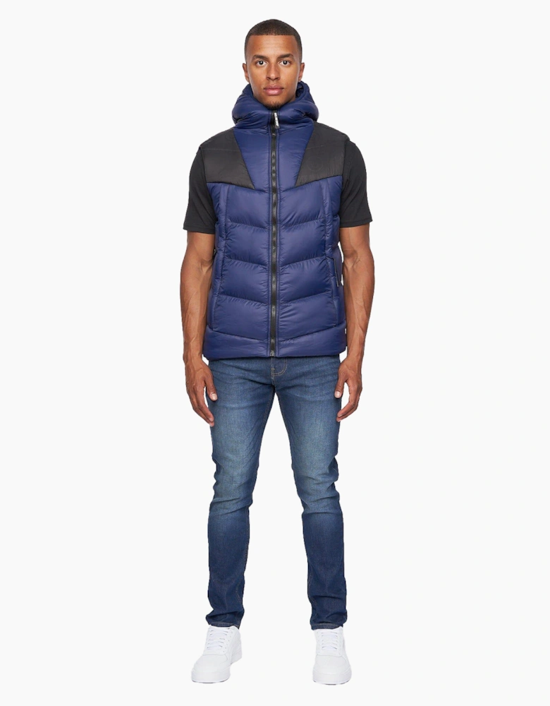 Duck And Cover Raymax Gilet Mens Navy