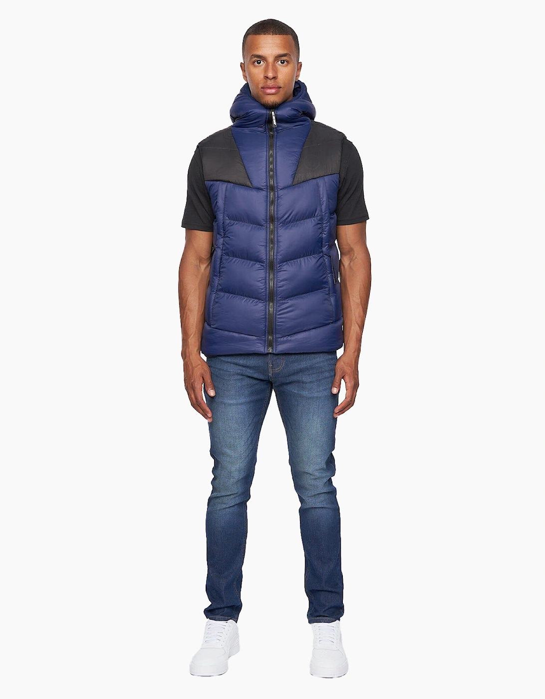 Duck And Cover Raymax Gilet Mens Navy