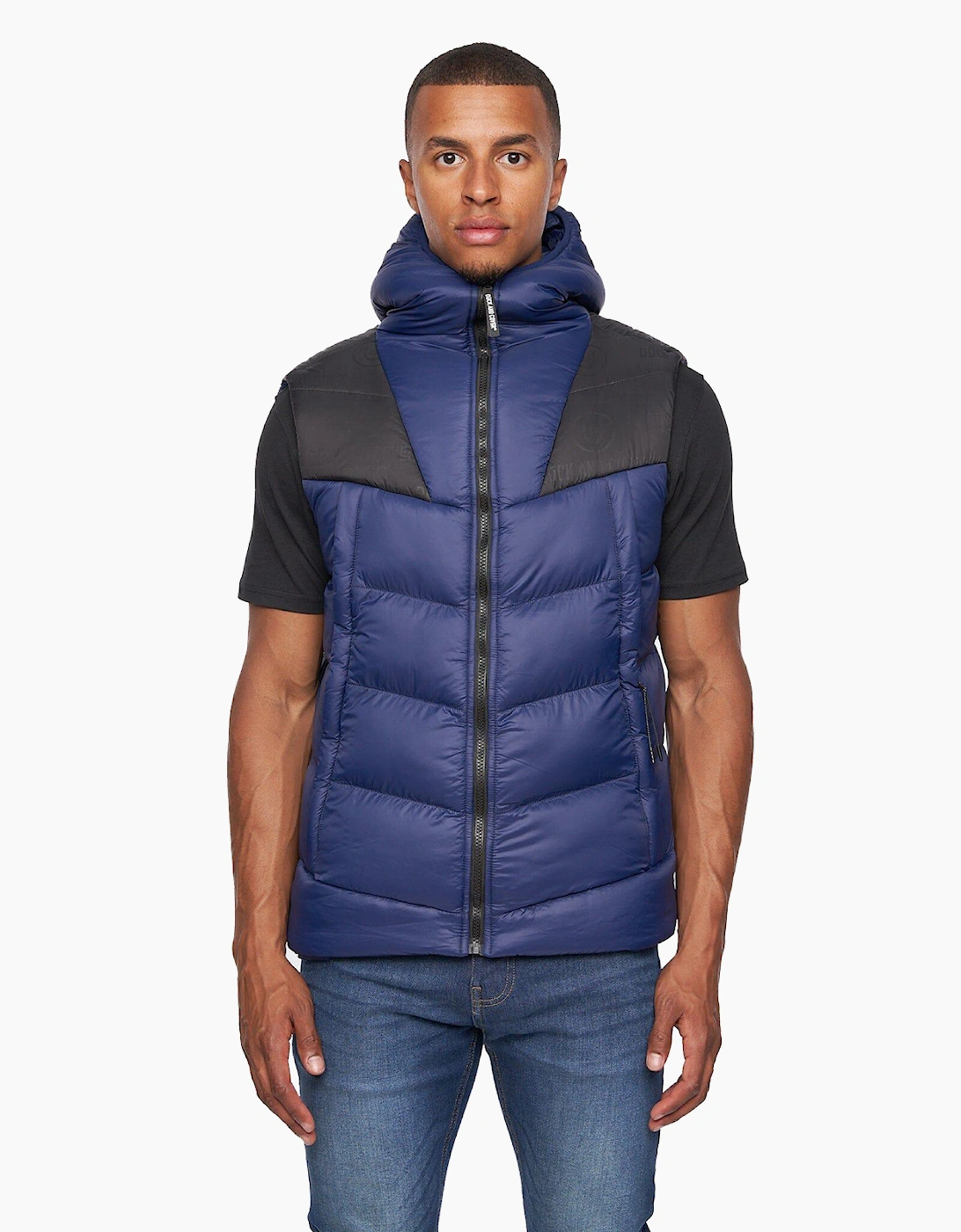 Duck And Cover Raymax Gilet Mens Navy