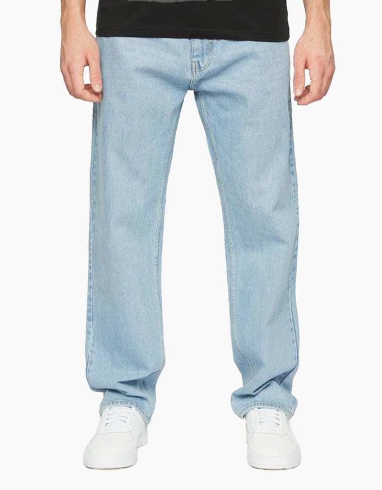 Crosshatch Tillman Baggy Jeans Mens Light Wash