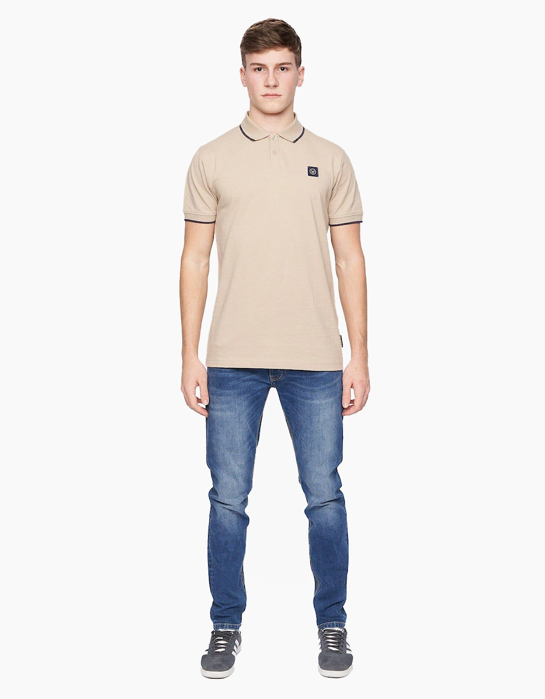 Duck And Cover Wilkins Polo Shirt Mens Stone