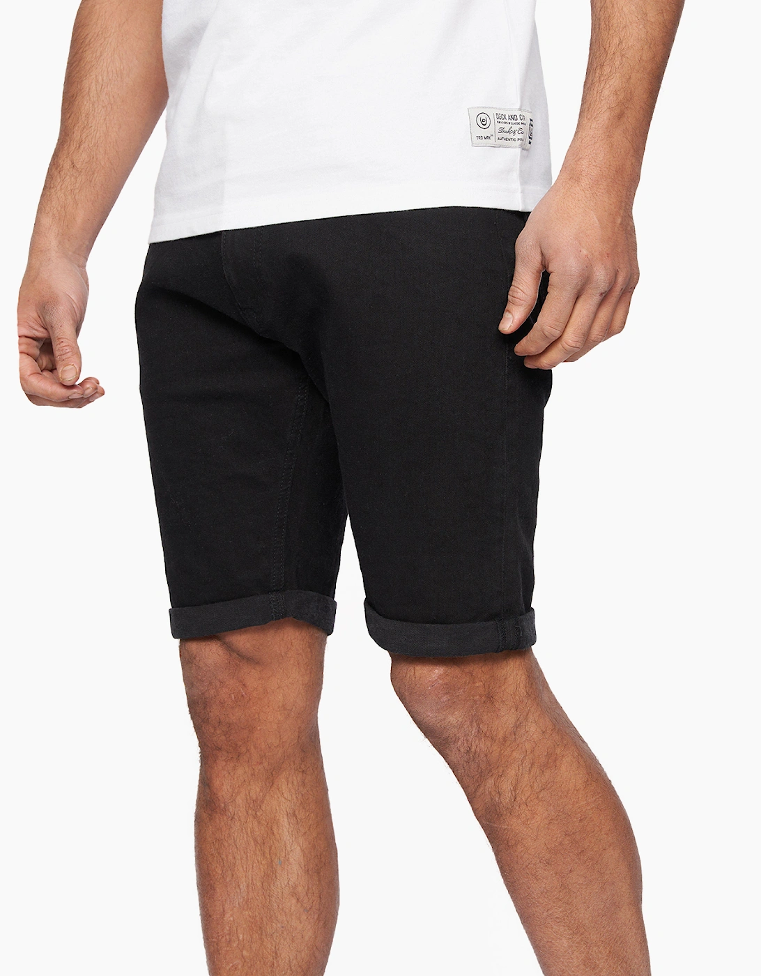 Duck And Cover Zeki Denim Shorts Mens Black