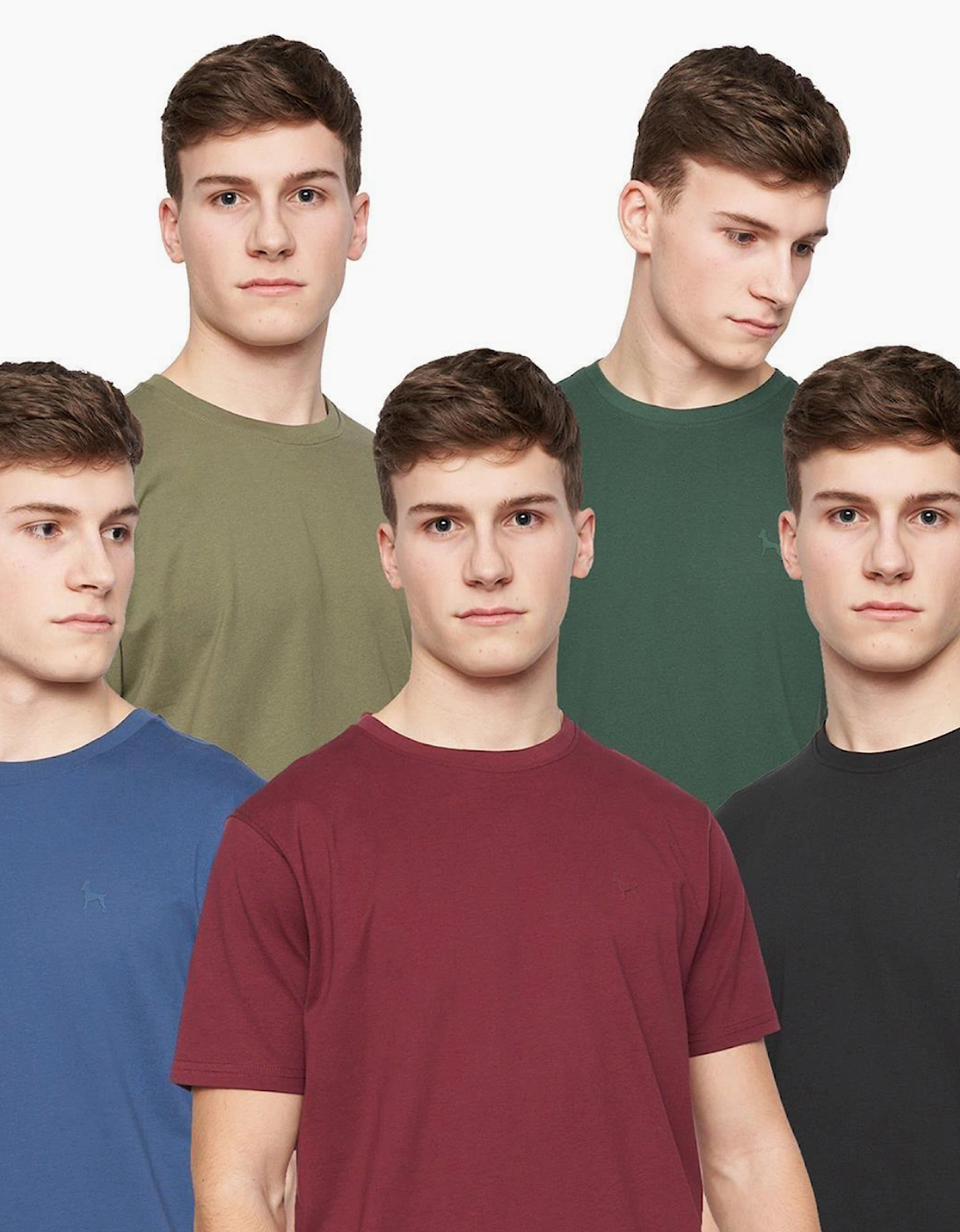 Bewley & Ritch Bonucci B 5pk T-Shirts Mens Assorted