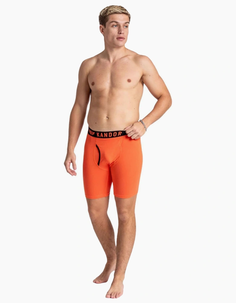 Kandor Trunken 3pk Boxer Shorts Mens Orange / Grey / Black