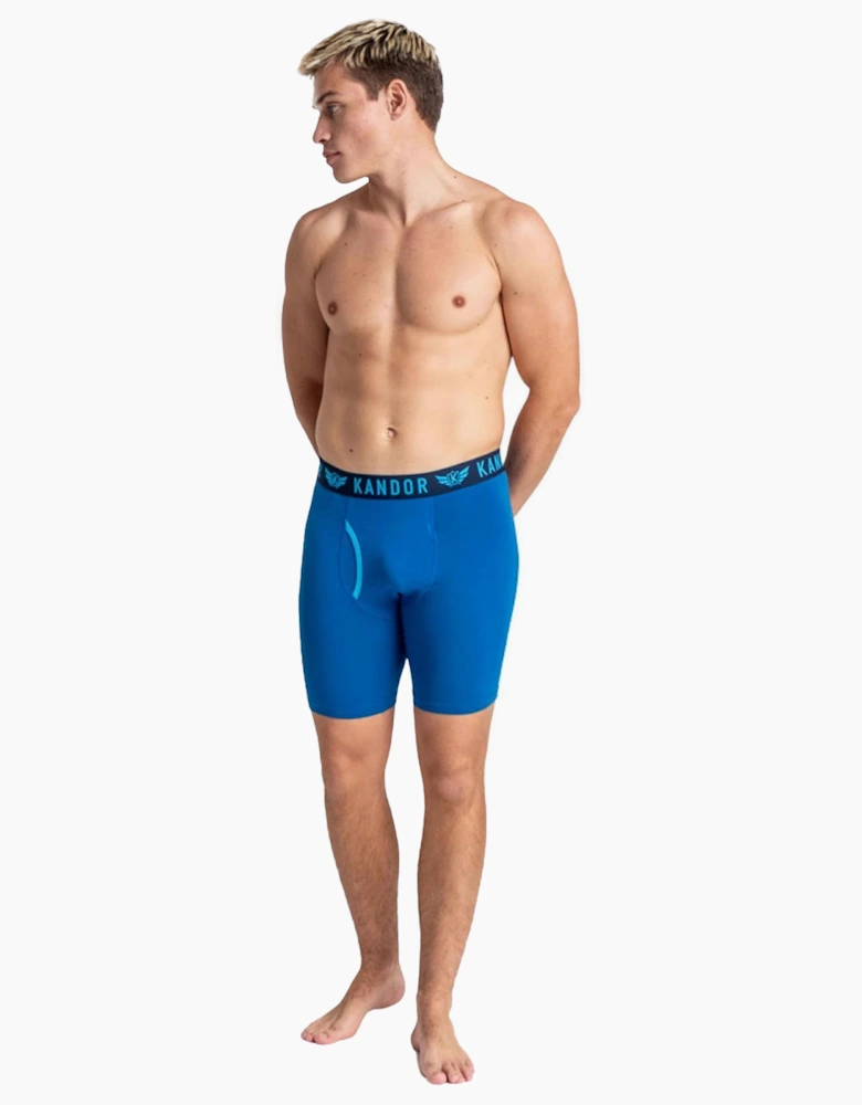 Kandor Trunken 3pk Mens Boxer Shorts Blue / Navy