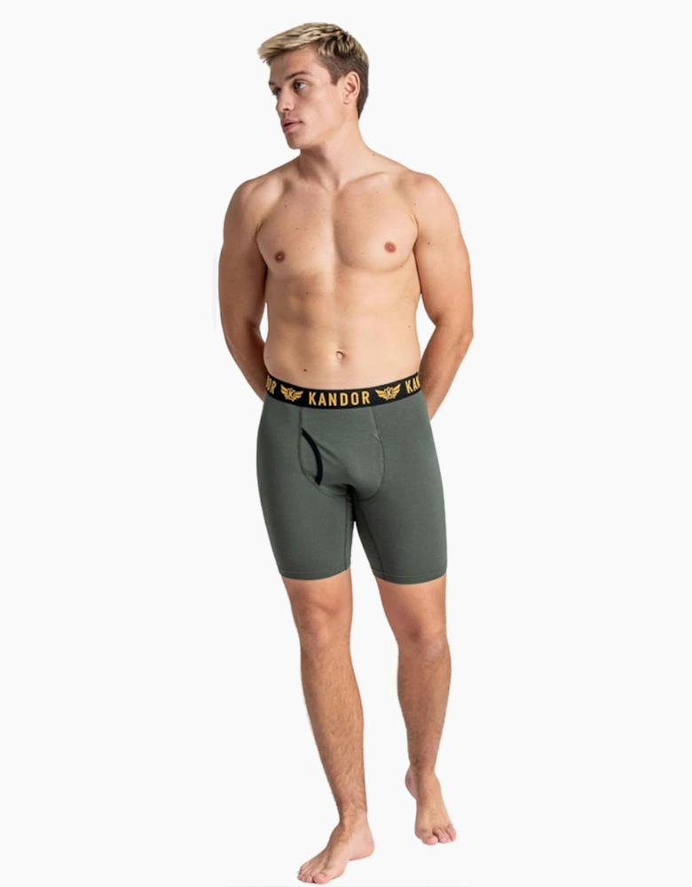 Kandor Trunken 3pk Boxer Shorts Mens Yellow / Navy / Black
