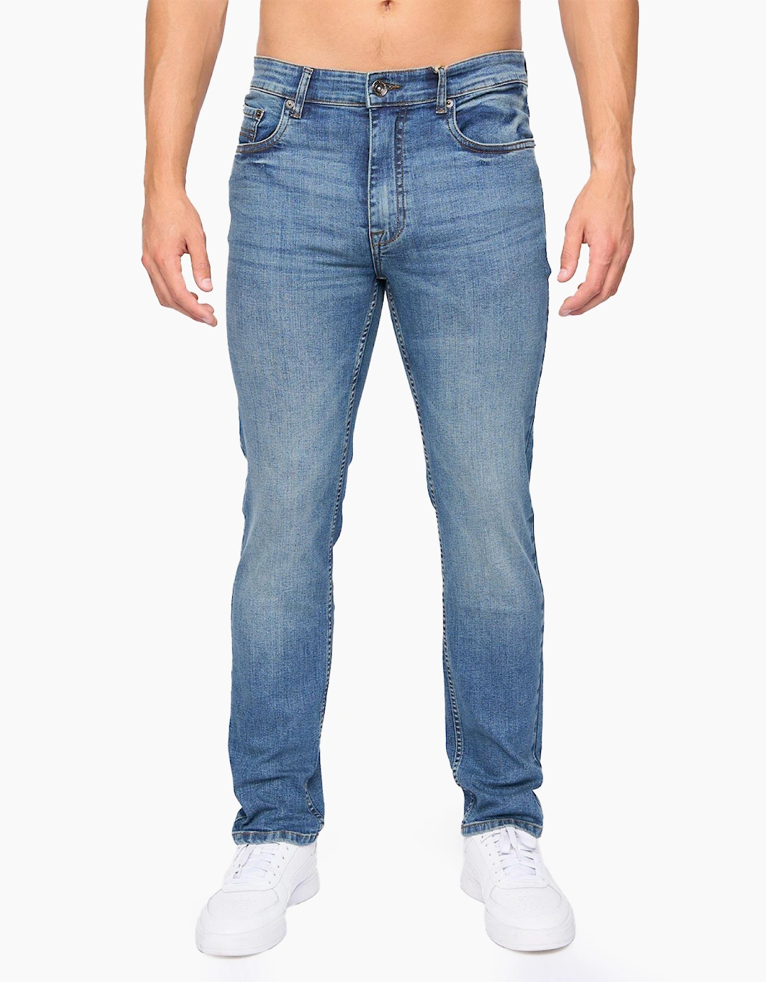 Bewley & Ritch Abingdon Slim Fit Jeans Mens Mid Wash