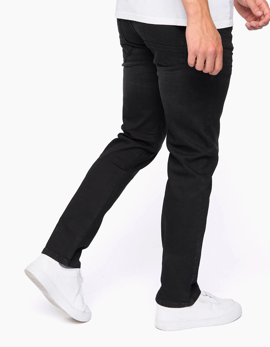 Bewley & Ritch Newbury Straight Fit Jeans Mens Black Wash
