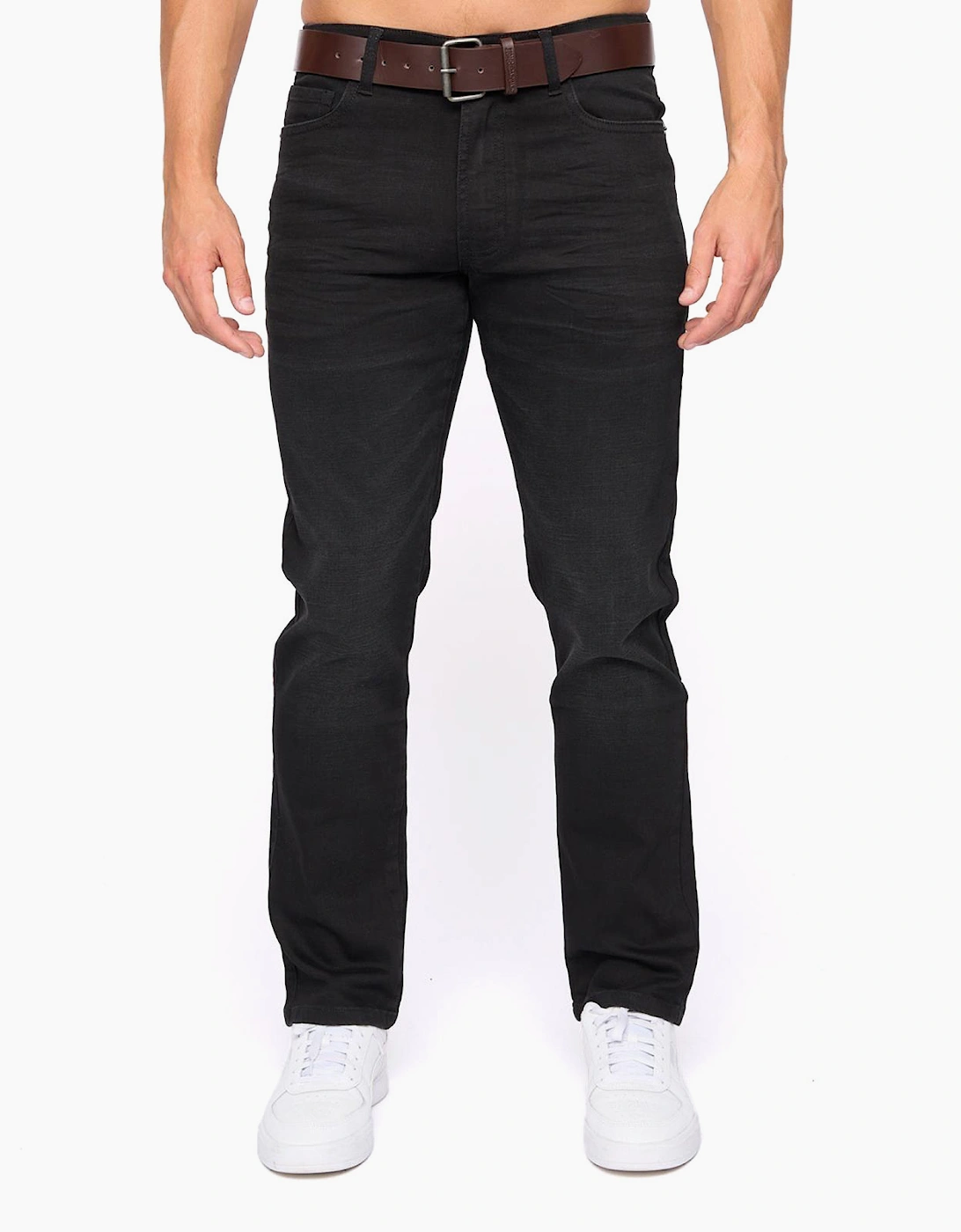 Bewley & Ritch Newbury Straight Fit Jeans Mens Black Wash