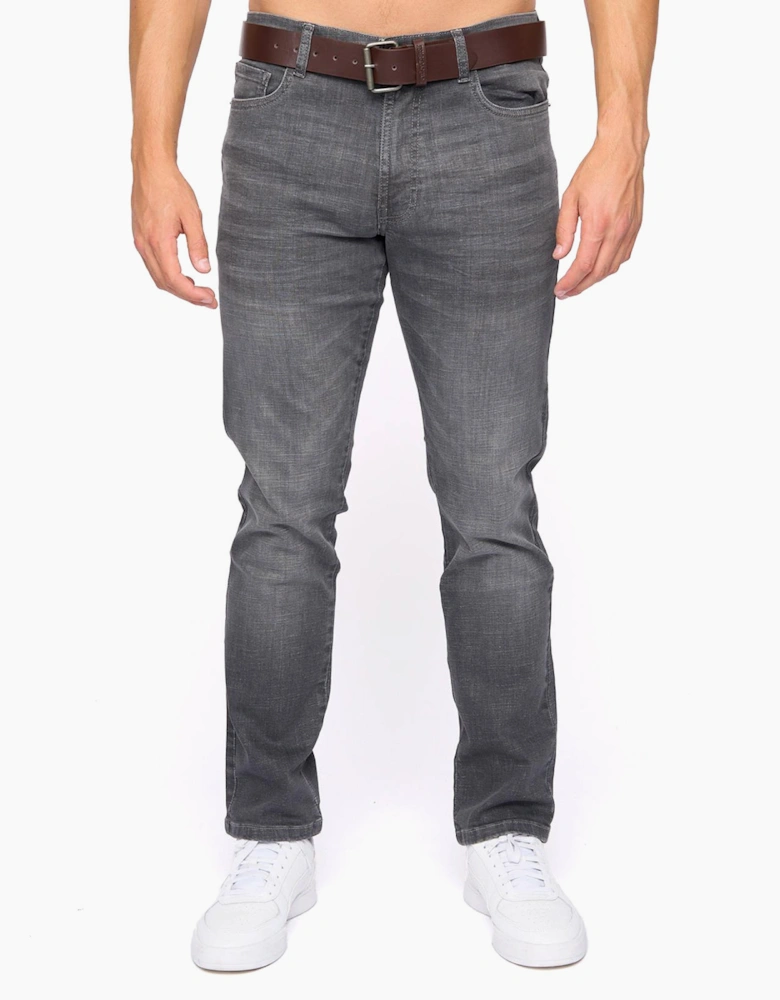 Bewley & Ritch Newbury Straight Fit Jeans Mens Grey Wash