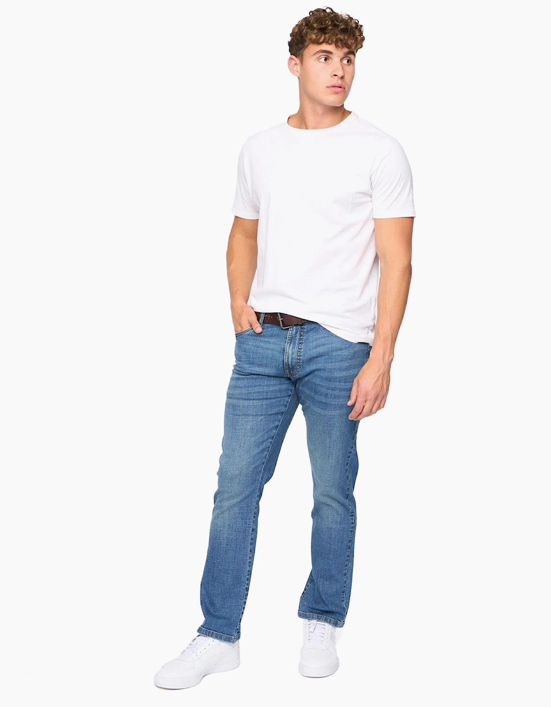 Bewley & Ritch Newbury Straight Fit Jeans Mens Mid Wash
