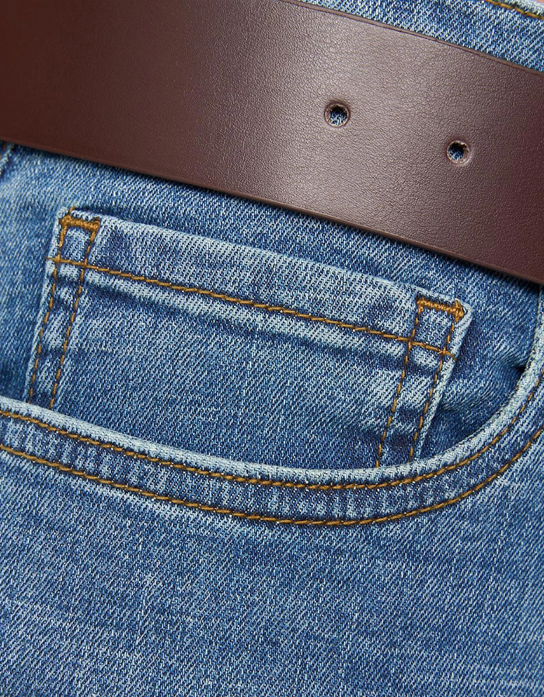 Bewley & Ritch Newbury Straight Fit Jeans Mens Mid Wash