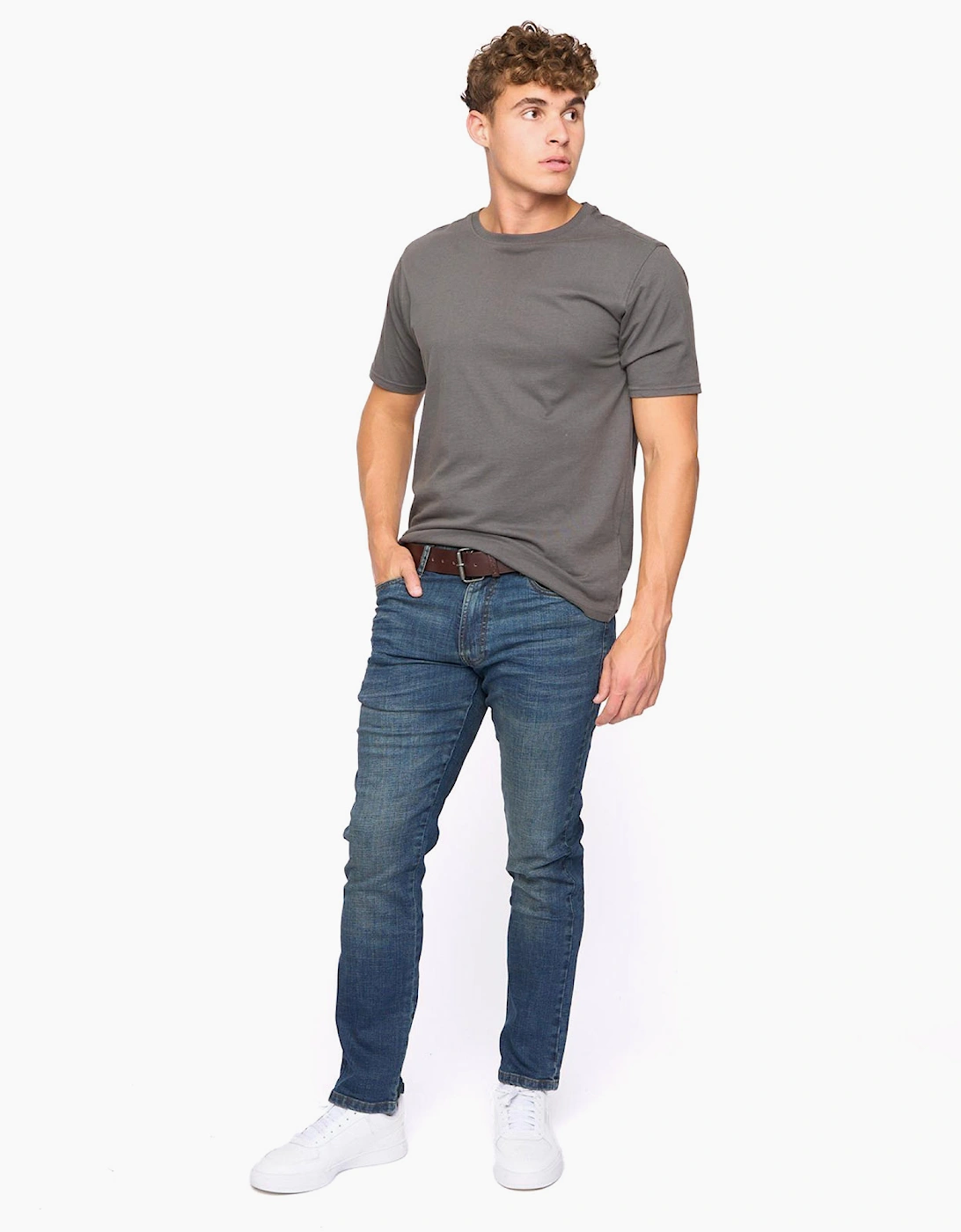 Bewley & Ritch Newbury Straight Fit Jeans Mens Dark Wash