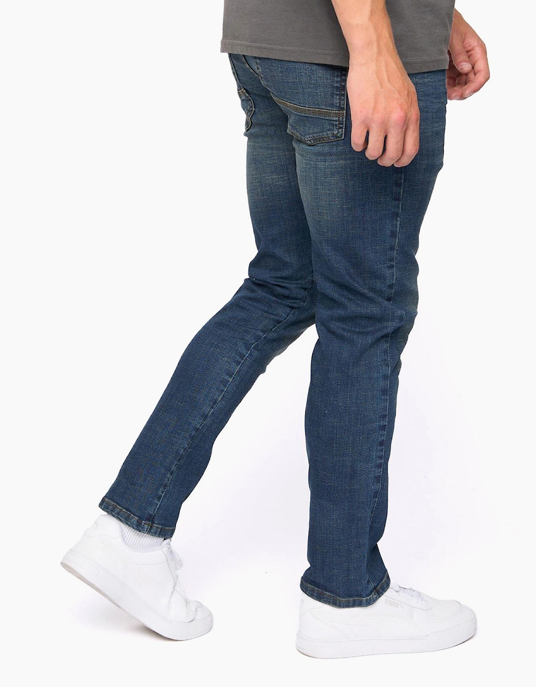 Bewley & Ritch Newbury Straight Fit Jeans Mens Dark Wash
