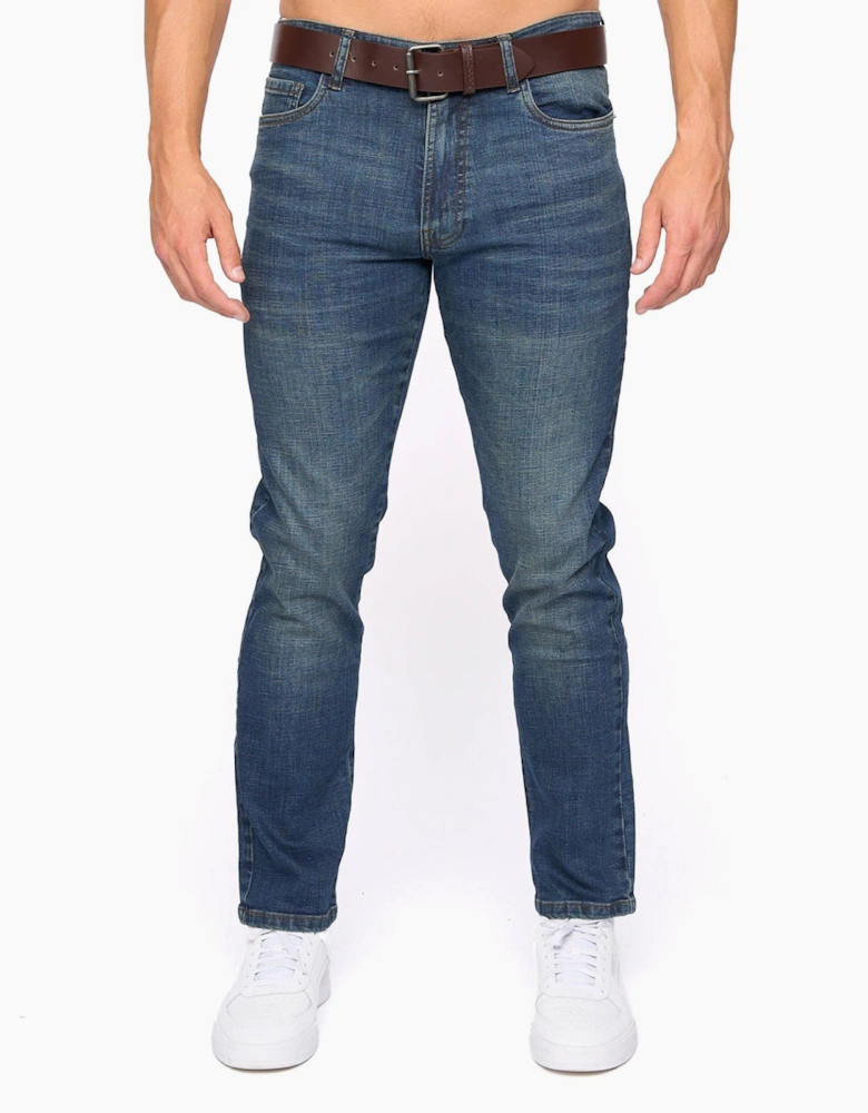 Bewley & Ritch Newbury Straight Fit Jeans Mens Dark Wash