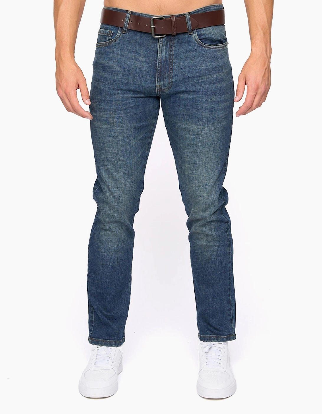 Bewley & Ritch Newbury Straight Fit Jeans Mens Dark Wash