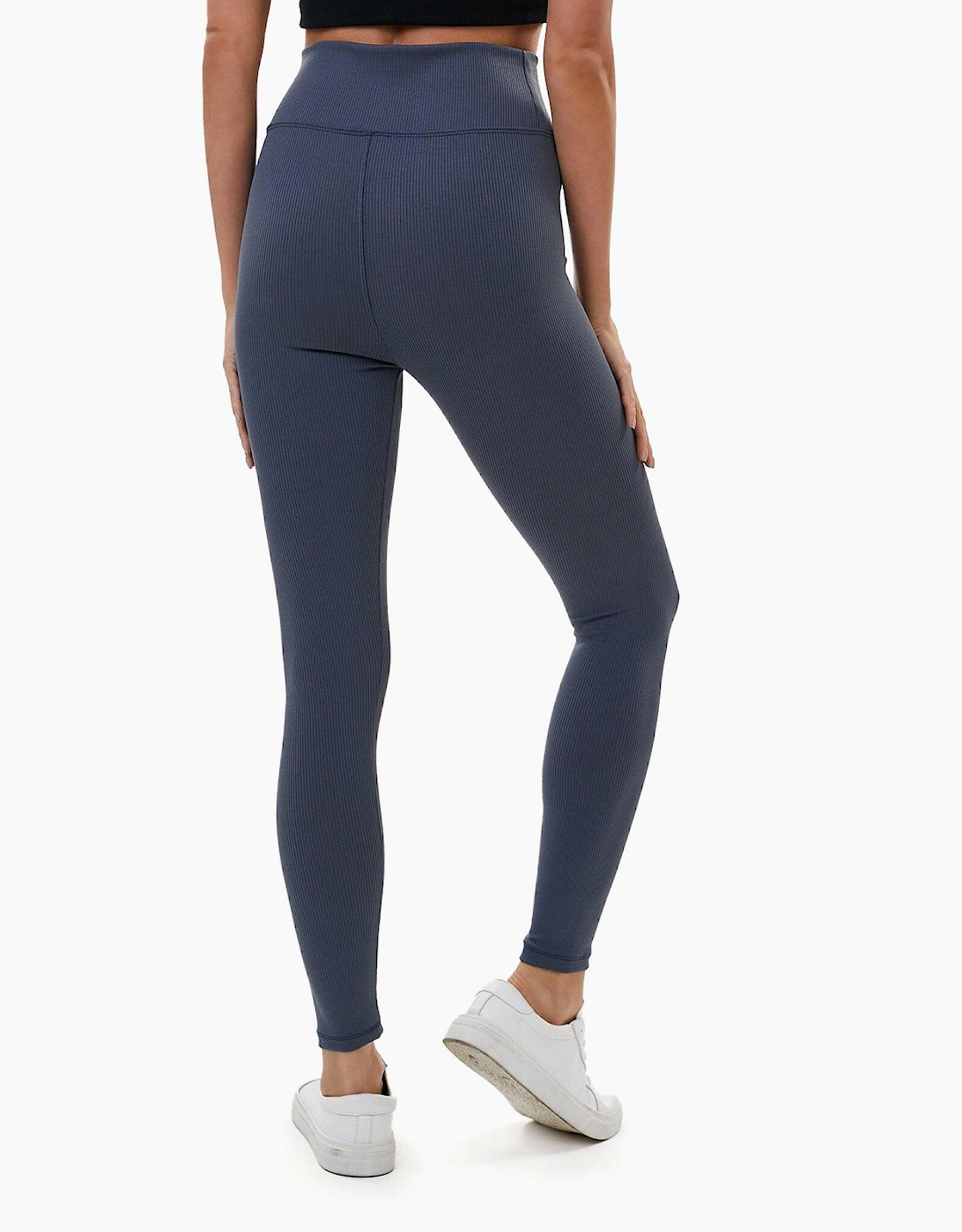 Lookus Zelal Ribbed Leggings Womens Anthracite