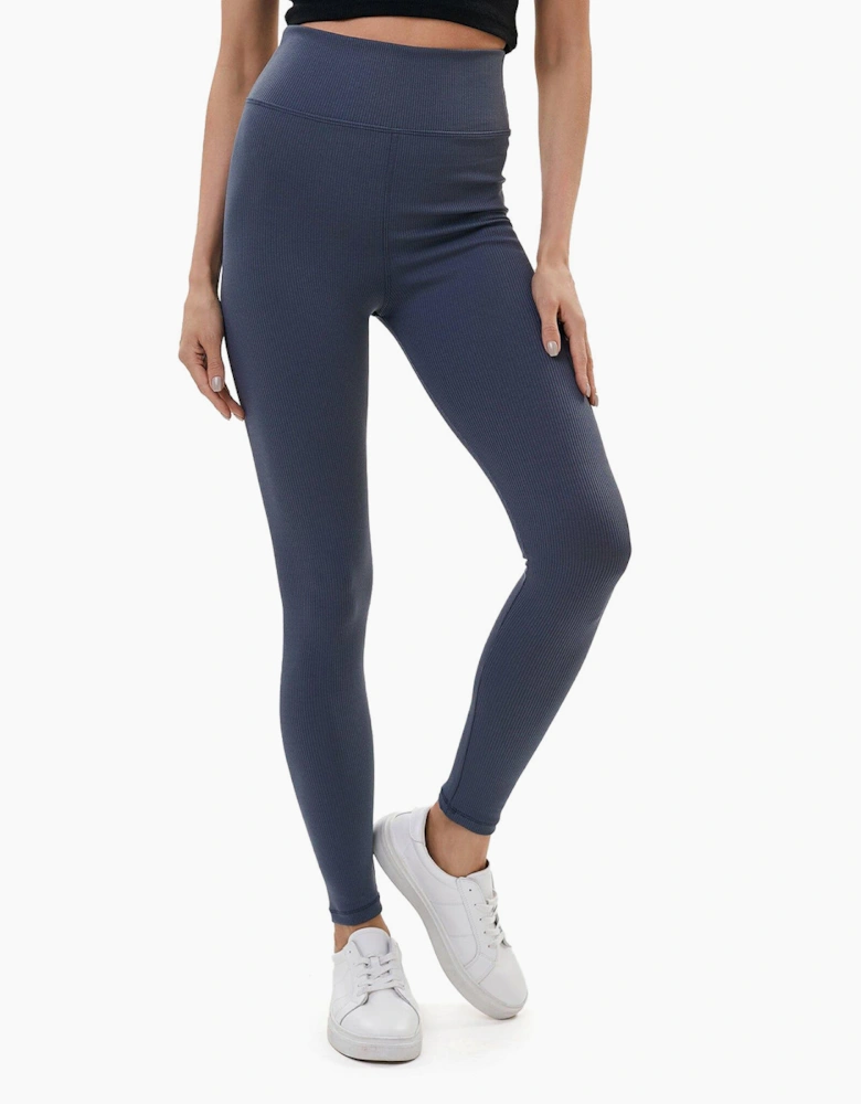 Lookus Zelal Ribbed Leggings Womens Anthracite