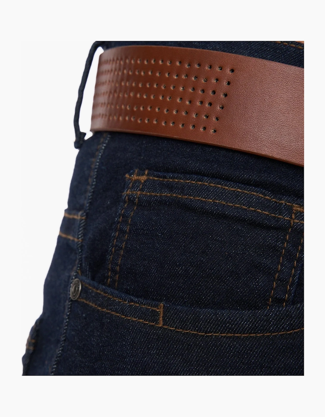 Crosshatch Farrowed Stretch Mens Jeans Raw Wash