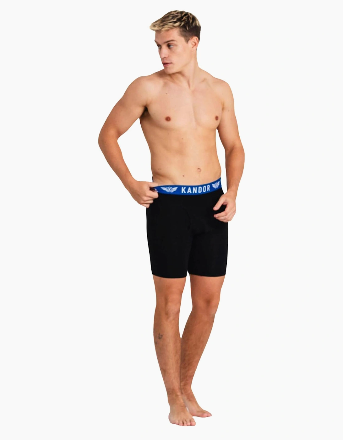 Kandor Bambuso Mens Boxers 3pk Black / Blue