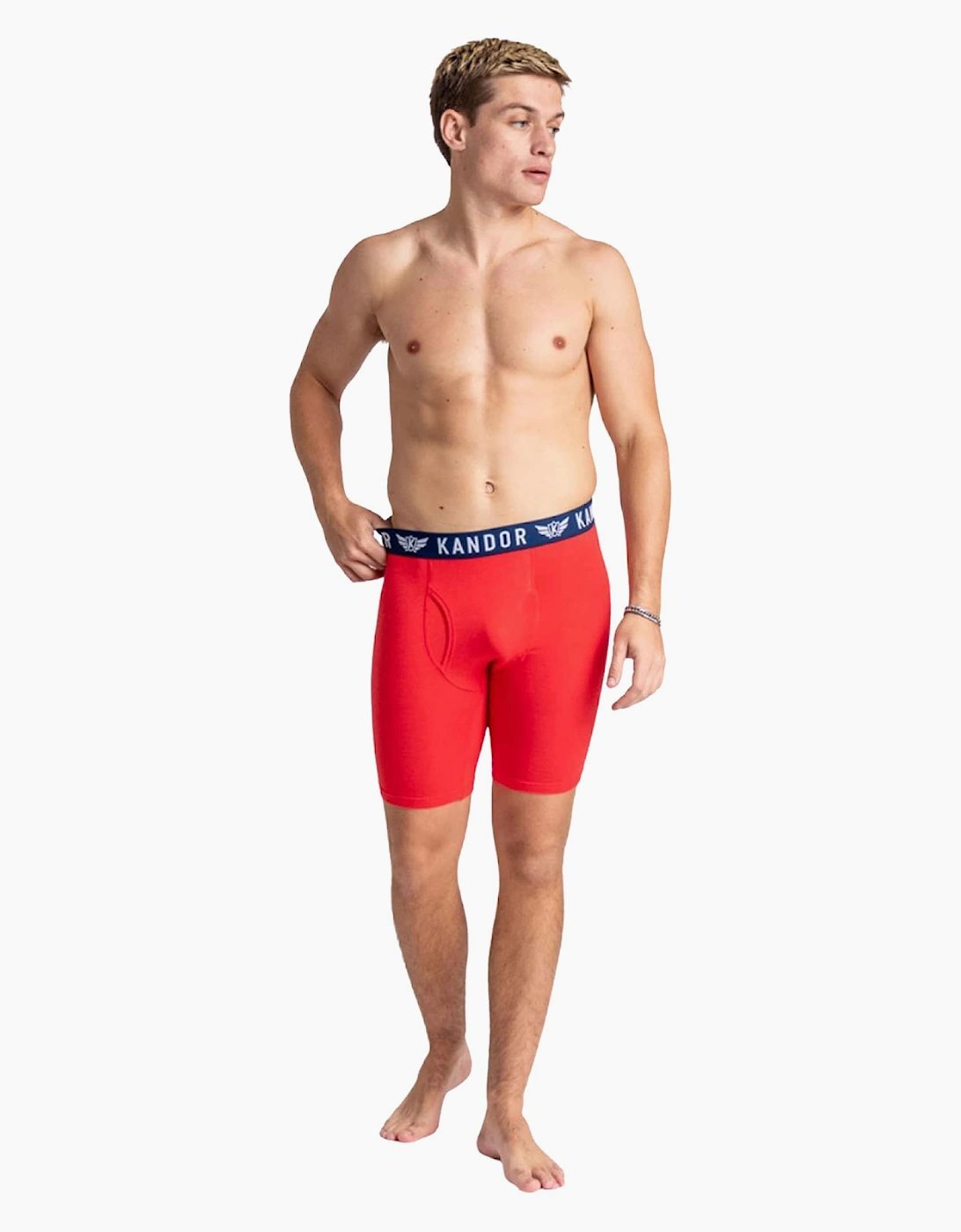 Kandor Bambuso Mens Boxers 3pk Blue / Red
