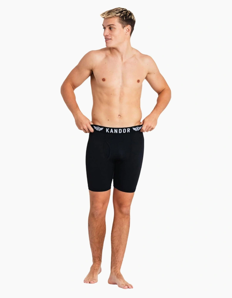 Kandor Bambuso Mens Boxers 3pk Orange/Thyme/Black