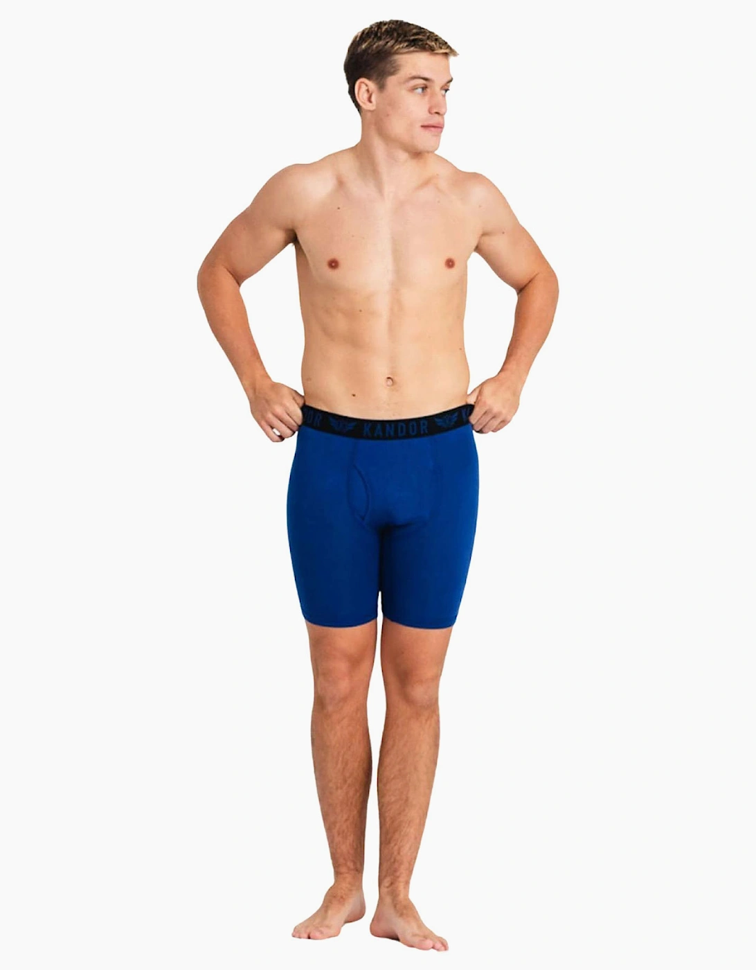 Kandor Bambuso Mens Boxers 3pk Blue/Yellow/Wine