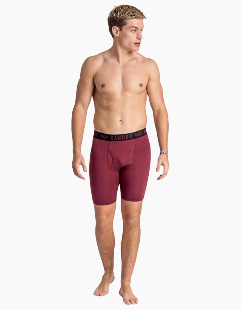 Kandor Bambuso Mens Boxers 3pk Blue/Yellow/Wine
