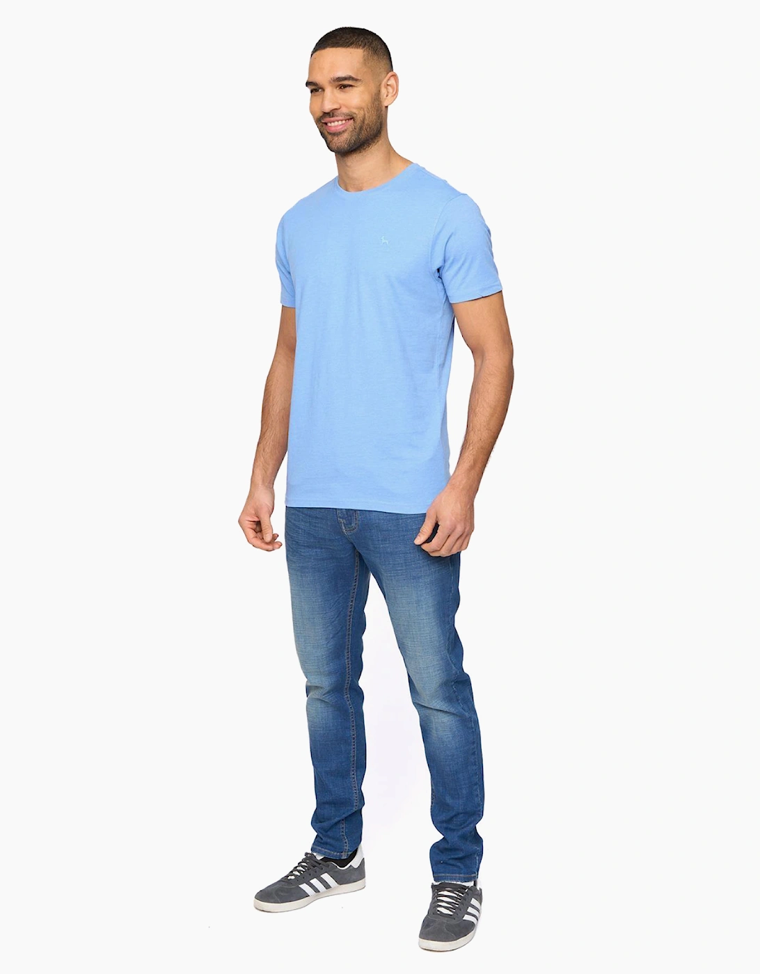 Bewley & Ritch Barlowe Mens T-Shirt Mid Blue Marl