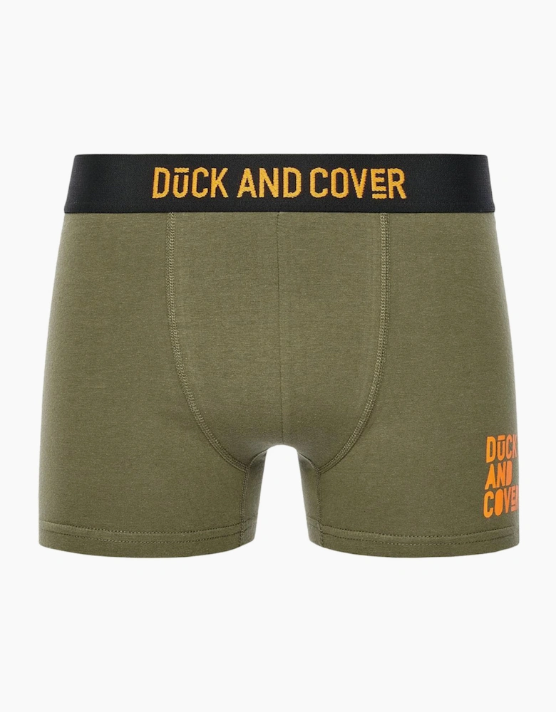 Duck And Cover Alizium Mens Boxers 3pk Green / Black