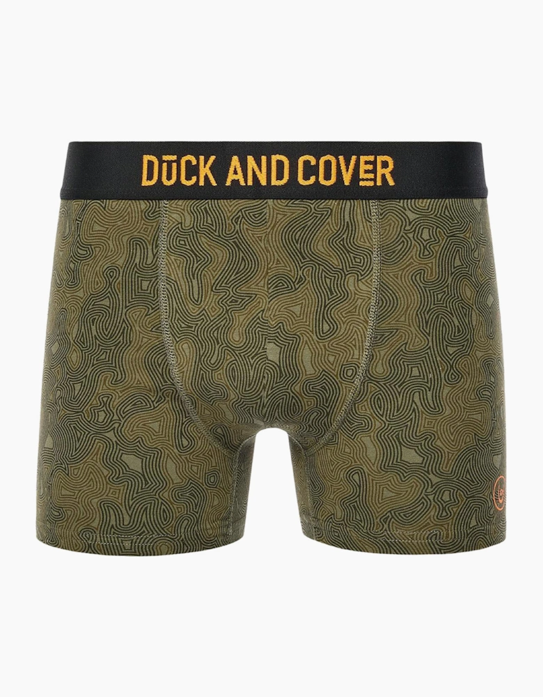 Duck And Cover Alizium Mens Boxers 3pk Green / Black