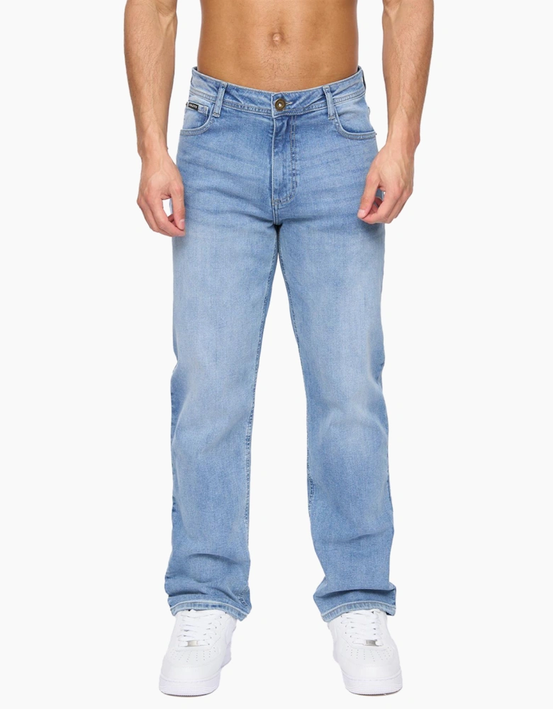 Henleys Breeze Mens Straight Fit Jeans Light Wash / Denim / Blue