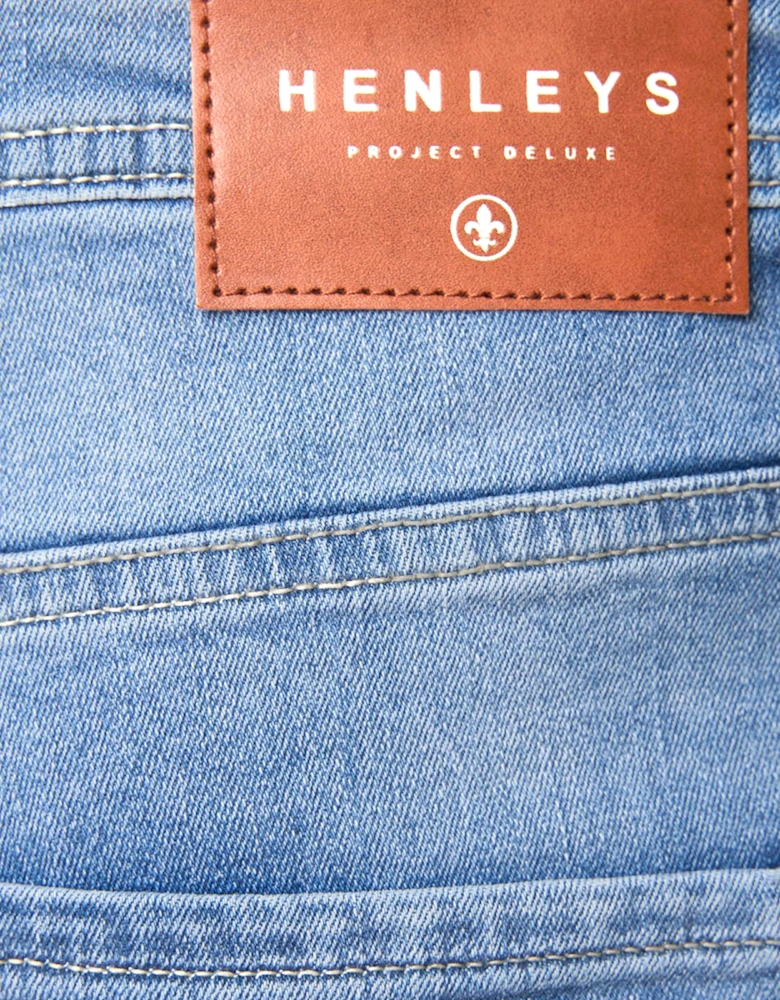 Henleys Breeze Mens Straight Fit Jeans Light Wash / Denim / Blue