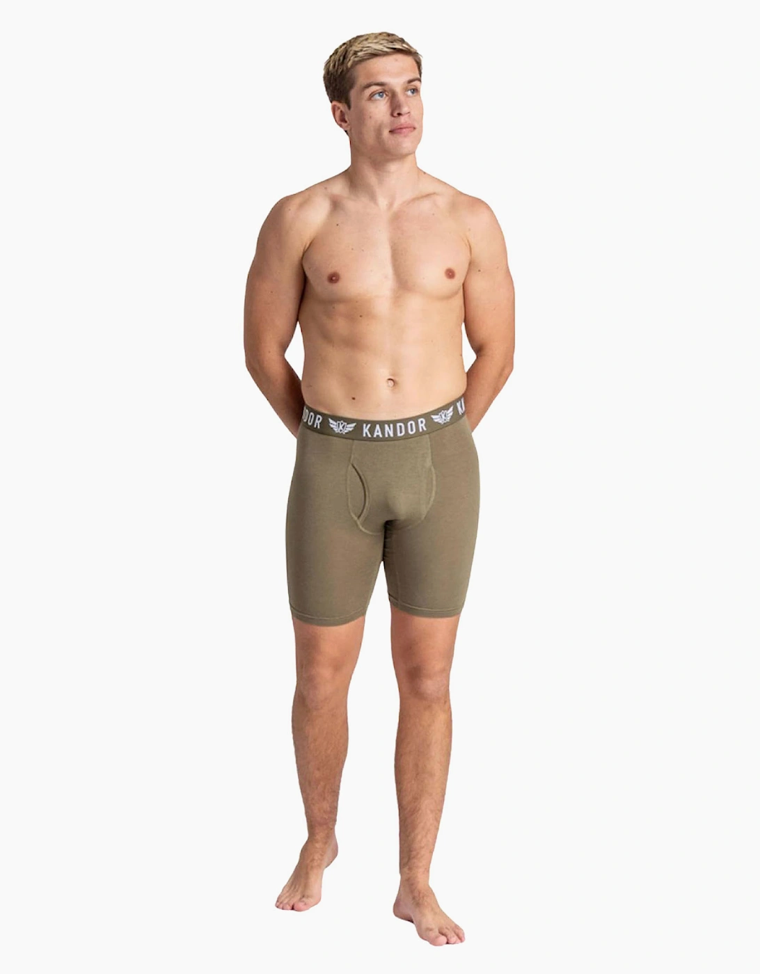 Kandor Bambuso Mens Boxers 3pk Olive/Red/Blue