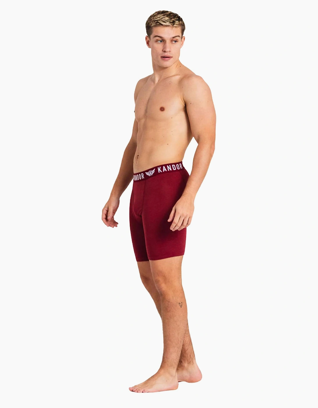 Kandor Bambuso Mens Boxers 3pk Olive/Red/Blue