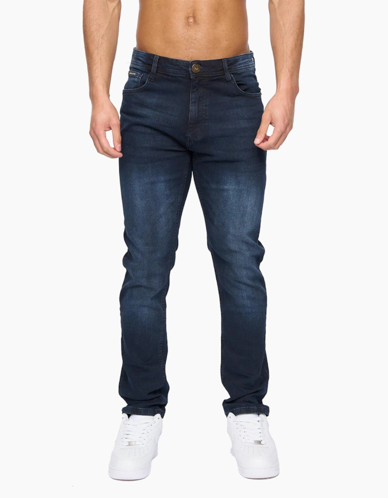 Henleys Craze Comfort Fit Mens Jeans Blue Black