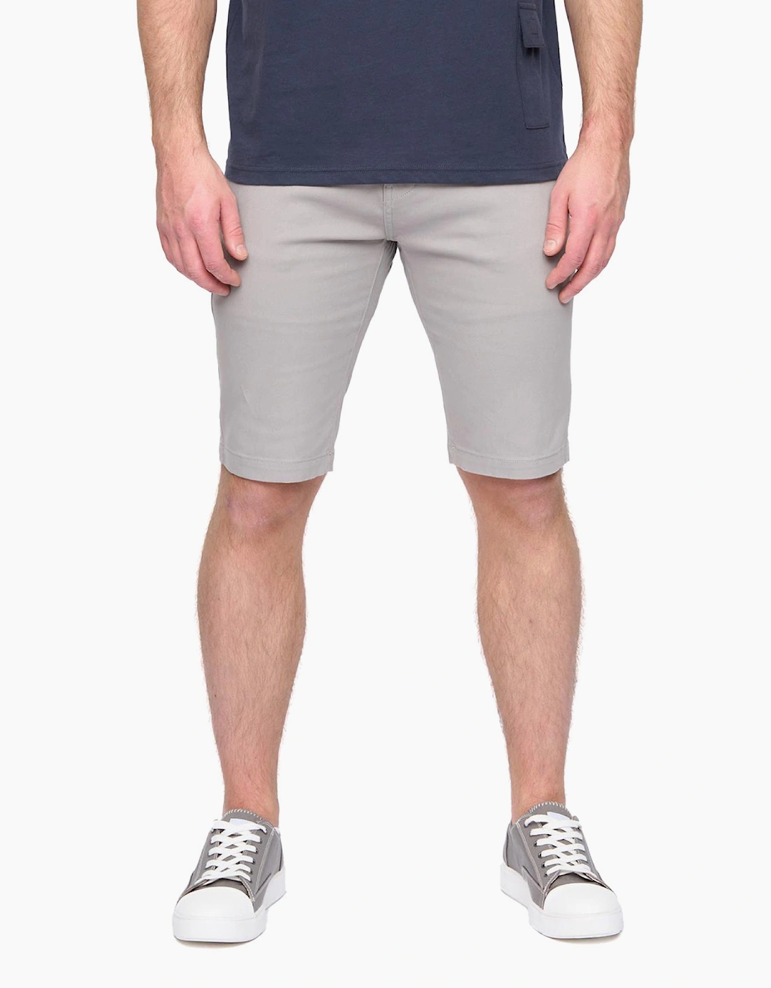 Duck And Cover Franztown Mens Chino Shorts Grey