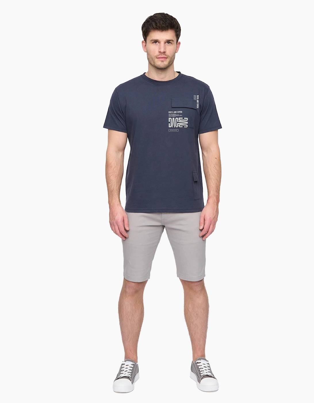 Duck And Cover Franztown Mens Chino Shorts Grey