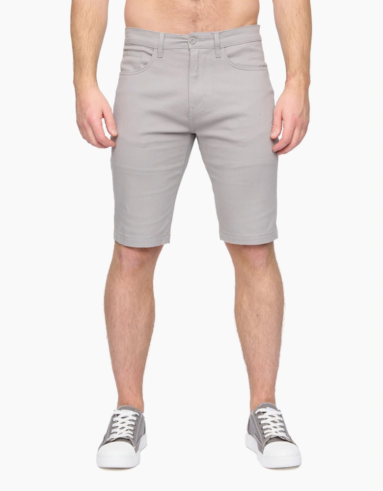 Duck And Cover Franztown Mens Chino Shorts Grey