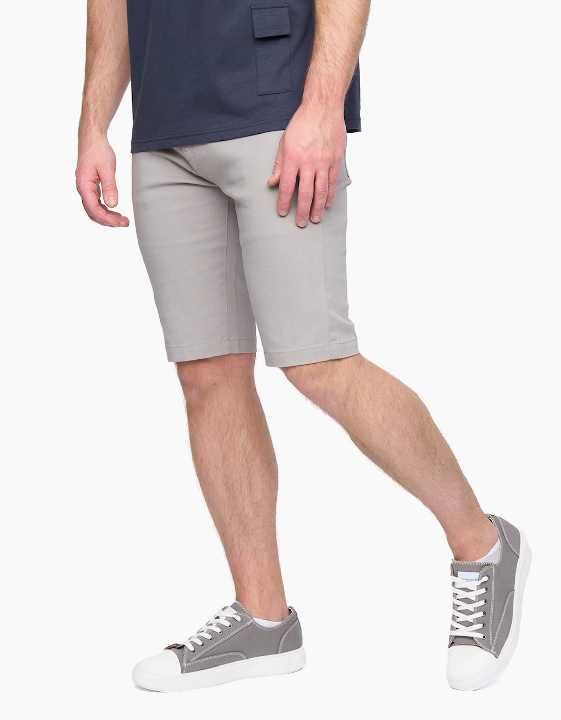 Duck And Cover Franztown Mens Chino Shorts Grey