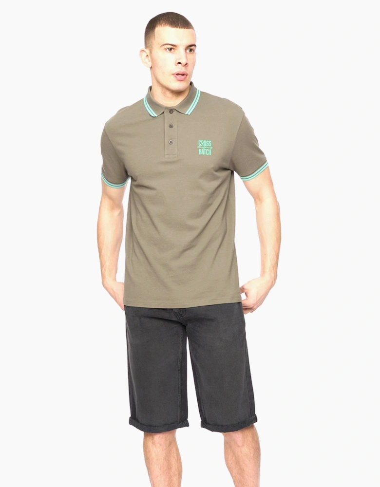 Crosshatch Changra Mens Polo Shirt Dark Sage
