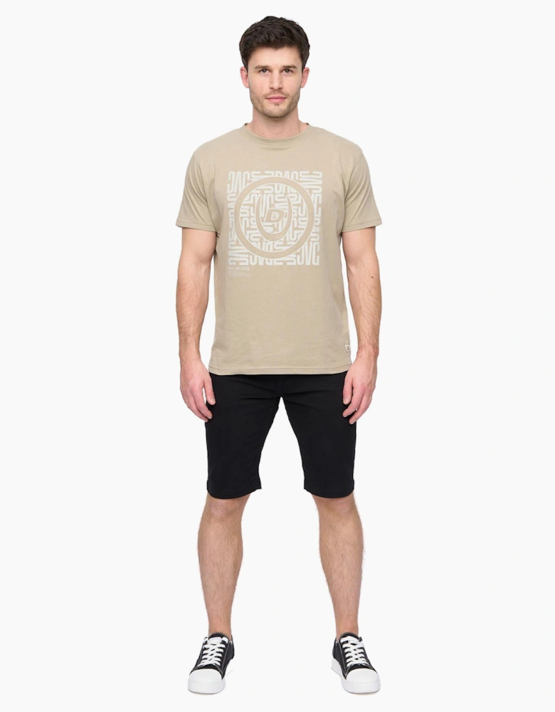 Duck And Cover Franztown Mens Chino Shorts Black