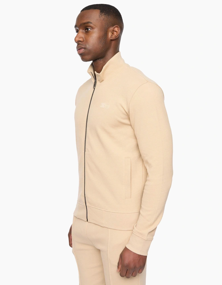 Duck And Cover Hannings Mens Zip Up Hoodie Stone