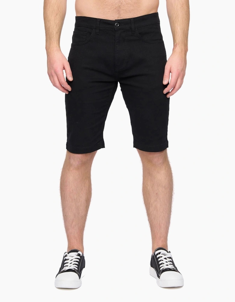 Duck And Cover Franztown Mens Chino Shorts Black