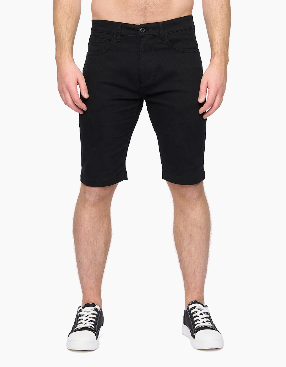 Duck And Cover Franztown Mens Chino Shorts Black
